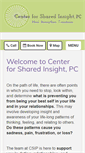 Mobile Screenshot of centerforsharedinsight.com